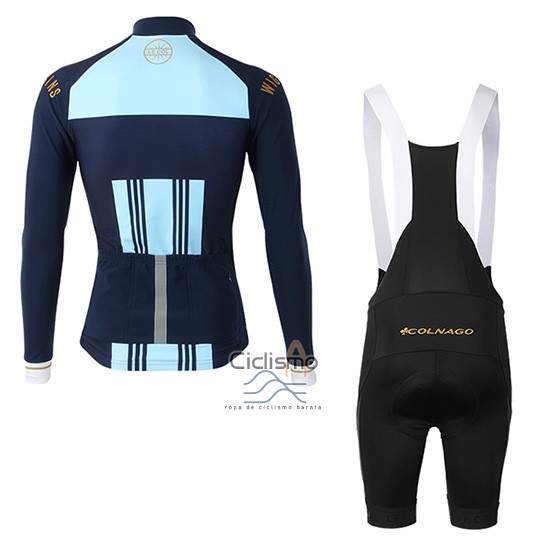 Lecol Ropa Ciclismo Culotte Largo 2019 Hombre Mangas Largas Azur Azul